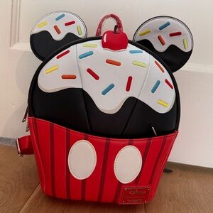 NWT Loungefly Disney Mickey Oh Boy Cupcake Mini Backpack